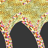 Nyomott mintás fürdőruha anyag - MULTICOLOR